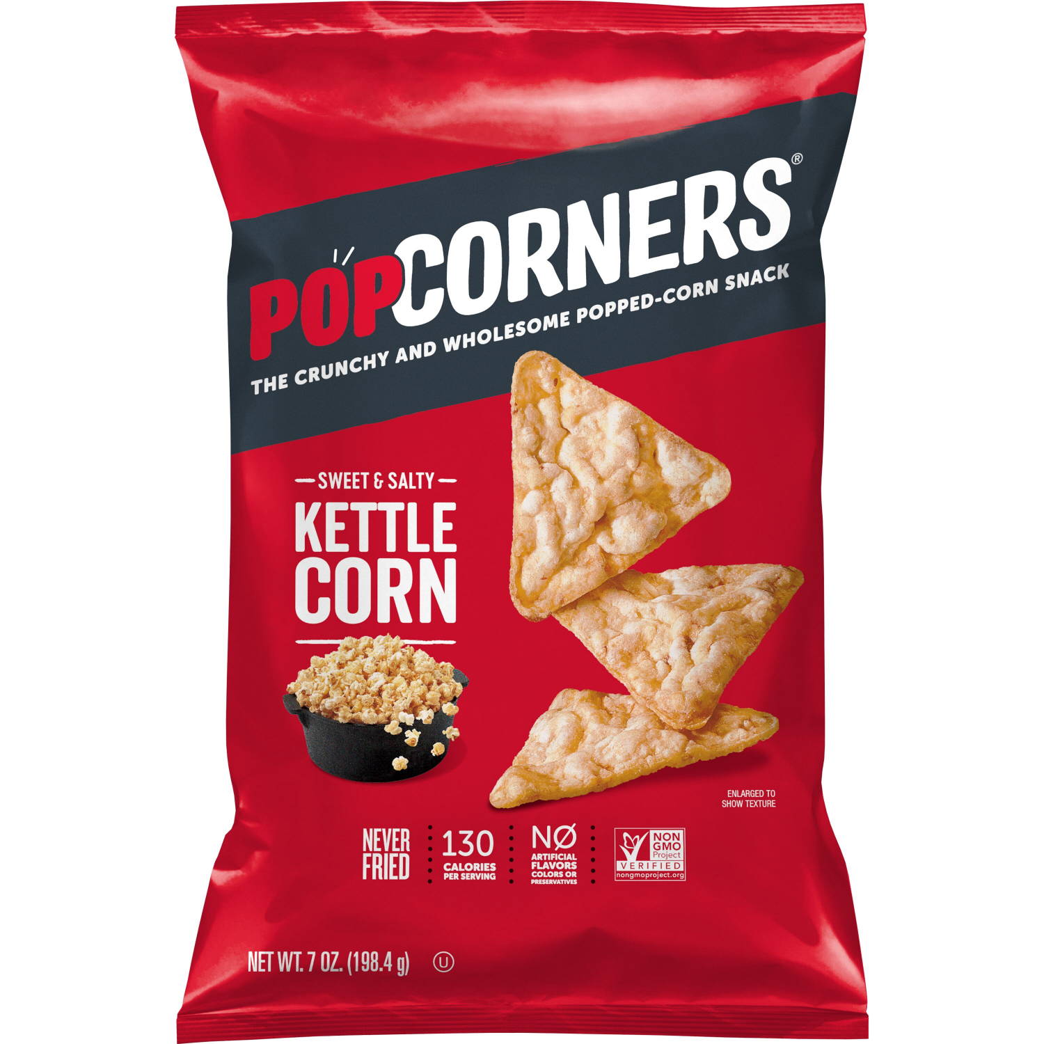 slide 1 of 3, PopCorners Popped-Corn Snacks, Kettle Corn, Sweet & Salty, 7 oz