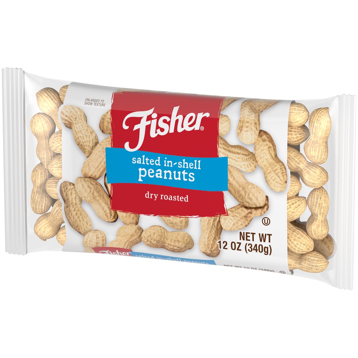 slide 8 of 14, Fisher Salted In-Shell Dry Roasted Peanuts 12 oz. Bag, 12 oz