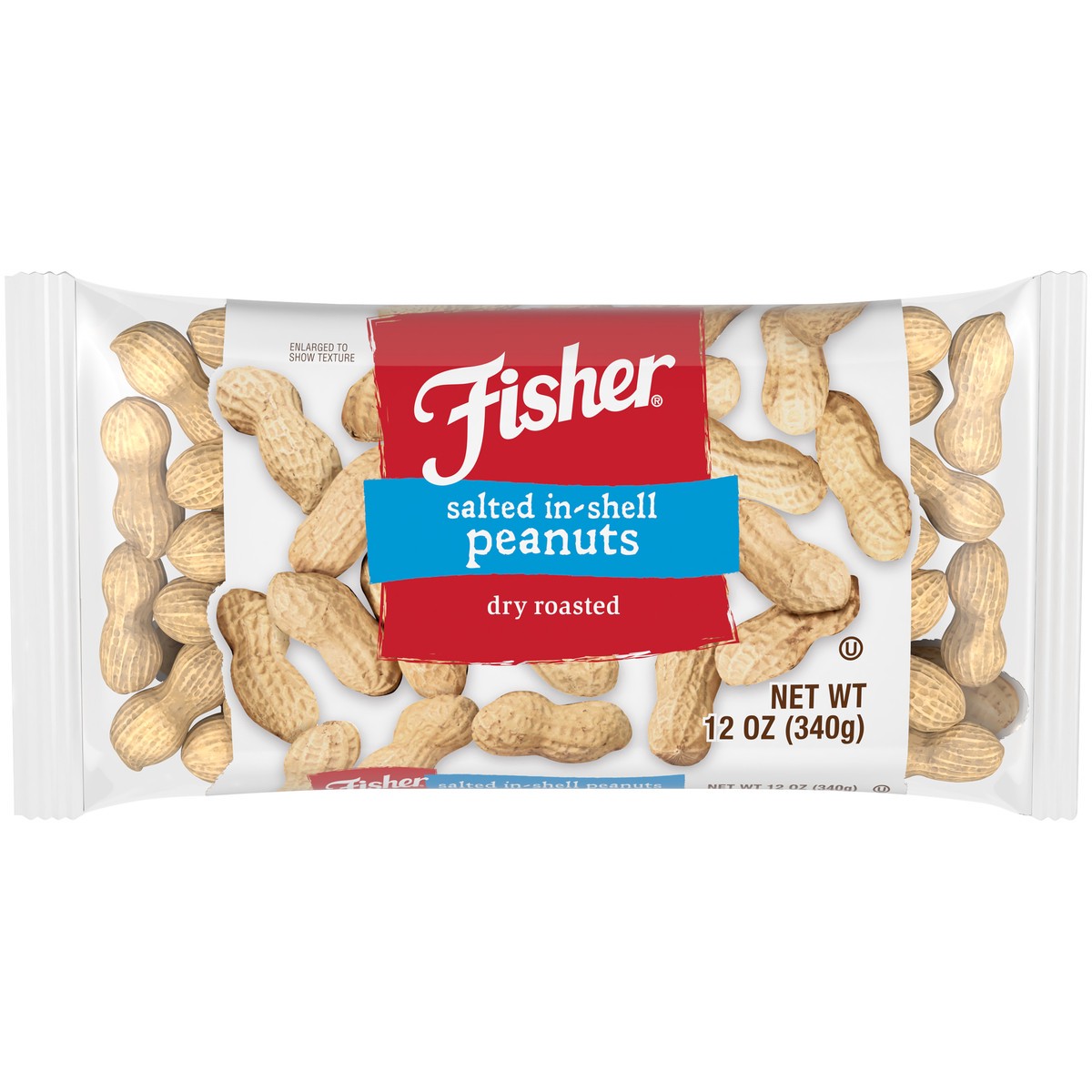 slide 1 of 14, Fisher Salted In-Shell Dry Roasted Peanuts 12 oz. Bag, 12 oz