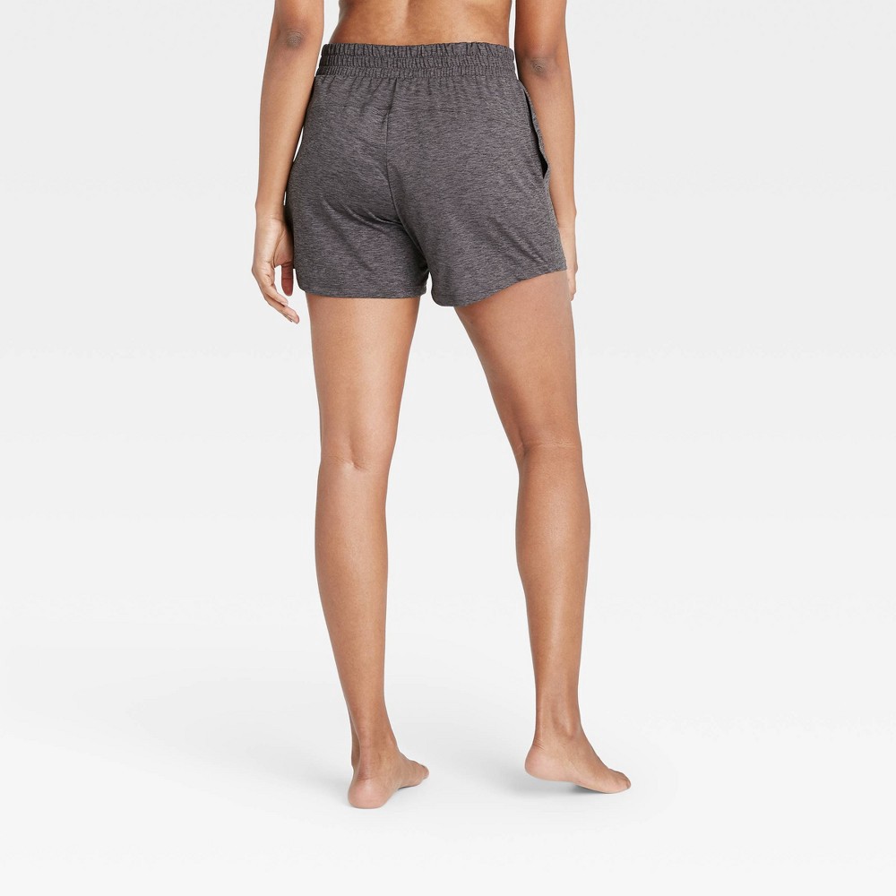 slide 5 of 6, Women's Mid-Rise Knit Shorts 5" - All in Motion Dark Gray S, 1 ct