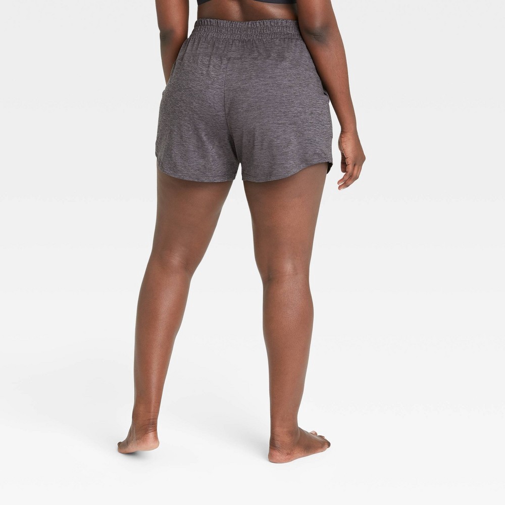 slide 6 of 6, Women's Mid-Rise Knit Shorts 5" - All in Motion Dark Gray S, 1 ct