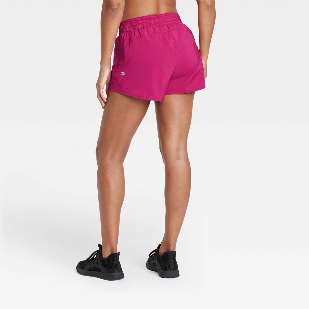 Women's MidRise Run Shorts 3" All in Motion Cranberry M 1 ct Shipt