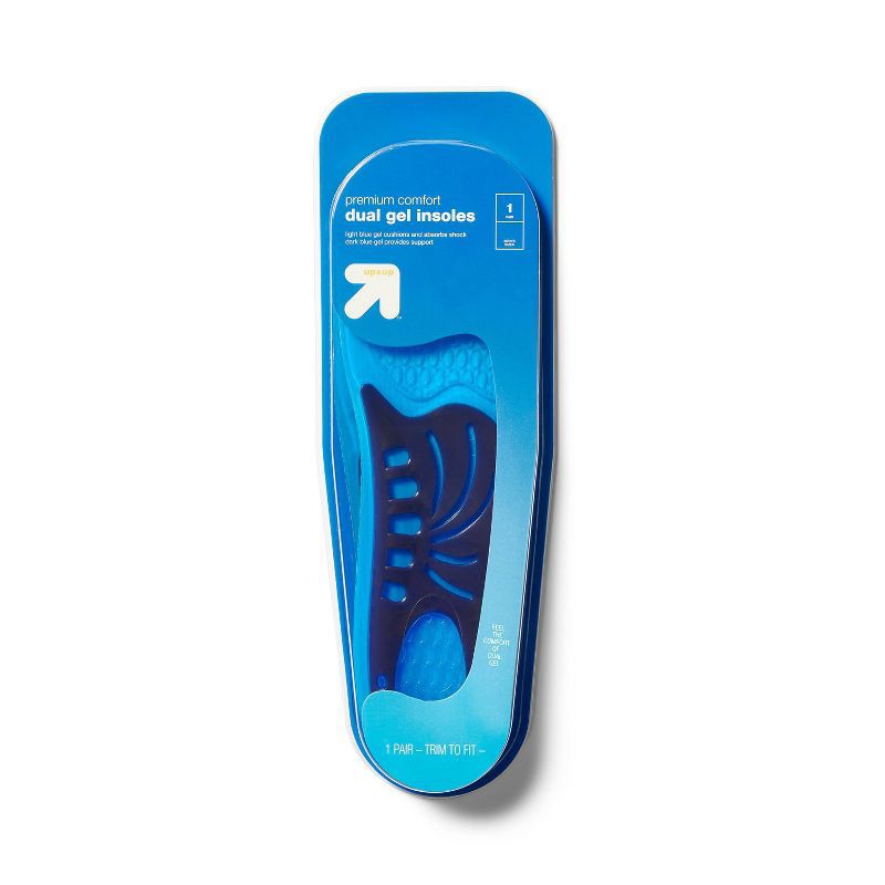 slide 1 of 3, Premium Comfort Men's Dual Gel Insoles - up&up™, 1 ct