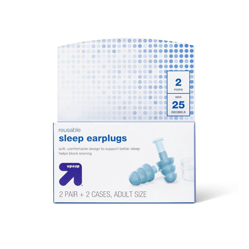 slide 1 of 3, Reusable Ear Plugs for Sleep - 2pc - up&up™, 2 ct