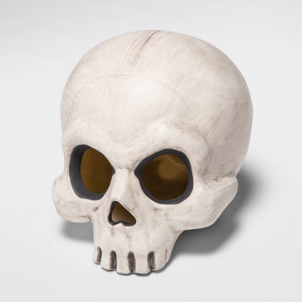 slide 3 of 3, Large Color Changing Skull Halloween Decorative Prop - Hyde & EEK! Boutique, 1 ct