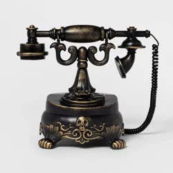 9" Animated Eerie Victorian Telephone Halloween Decorative Prop - Hyde and EEK! Boutique™: Indoor Skeleton Scene, Battery Operated