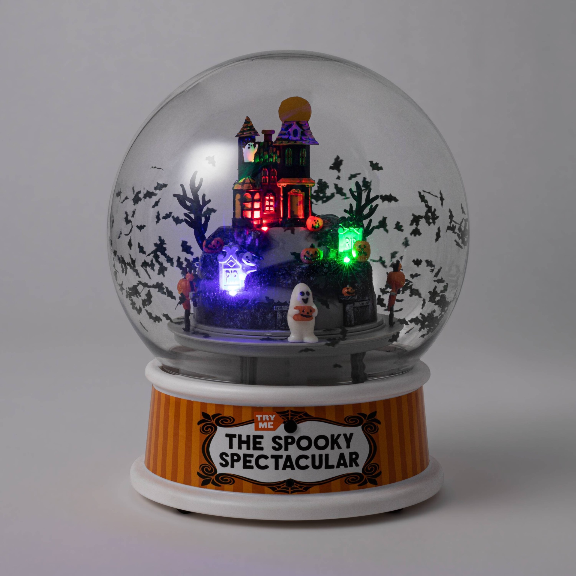 slide 1 of 3, Animated Snowglobe Halloween Decorative Prop - Hyde & EEK! Boutique, 1 ct