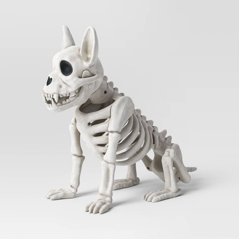 slide 1 of 4, 11" French Bulldog Skeleton Halloween Decorative Prop - Hyde and EEK! Boutique™: Indoor/Outdoor, 1 ct