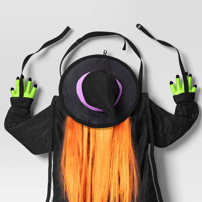 slide 3 of 3, Crashing Witch Halloween Decorative Prop - Hyde & EEK! Boutique™: Indoor/Outdoor Eerie Scene Setter, 1 ct