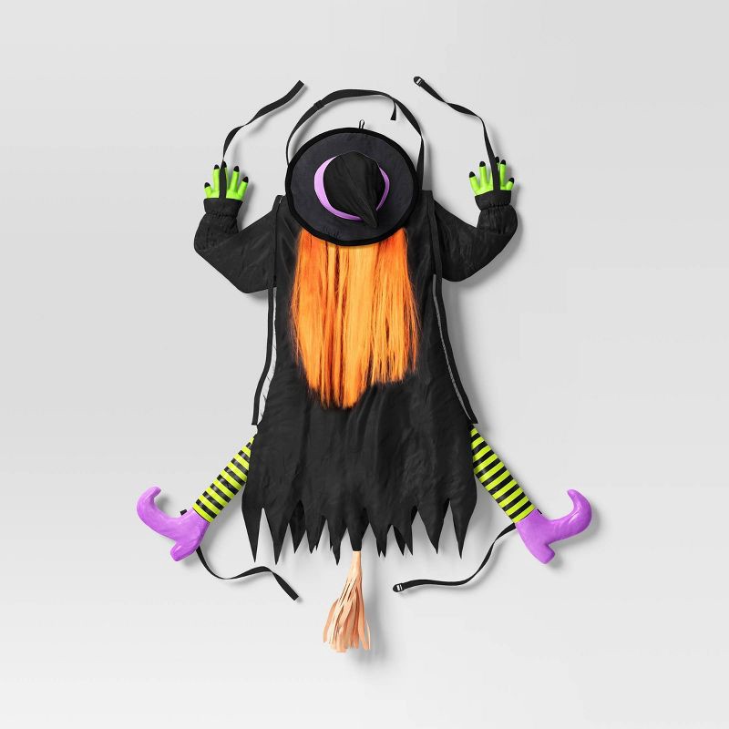 slide 1 of 3, Crashing Witch Halloween Decorative Prop - Hyde & EEK! Boutique™: Indoor/Outdoor Eerie Scene Setter, 1 ct