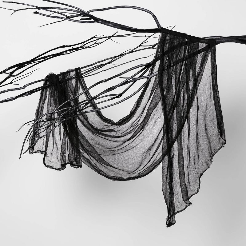 slide 3 of 3, 6' Gauze Cloth Halloween Decorative Prop Black - Hyde and EEK! Boutique™, 1 ct