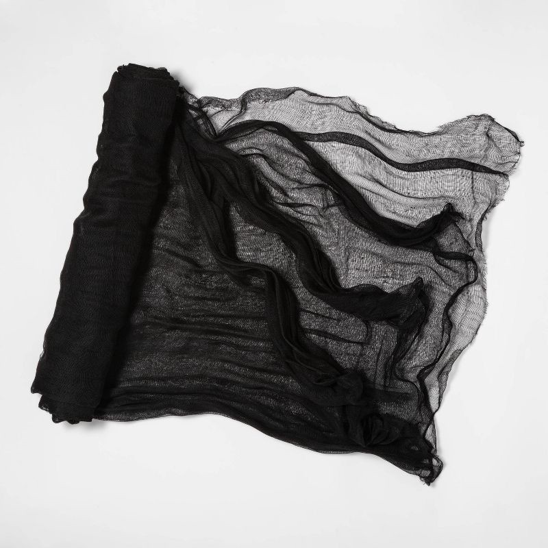 slide 1 of 3, 12.5' Jumbo Gauze Cloth Halloween Decorative Prop Black - Hyde and EEK! Boutique™, 12.5 ft