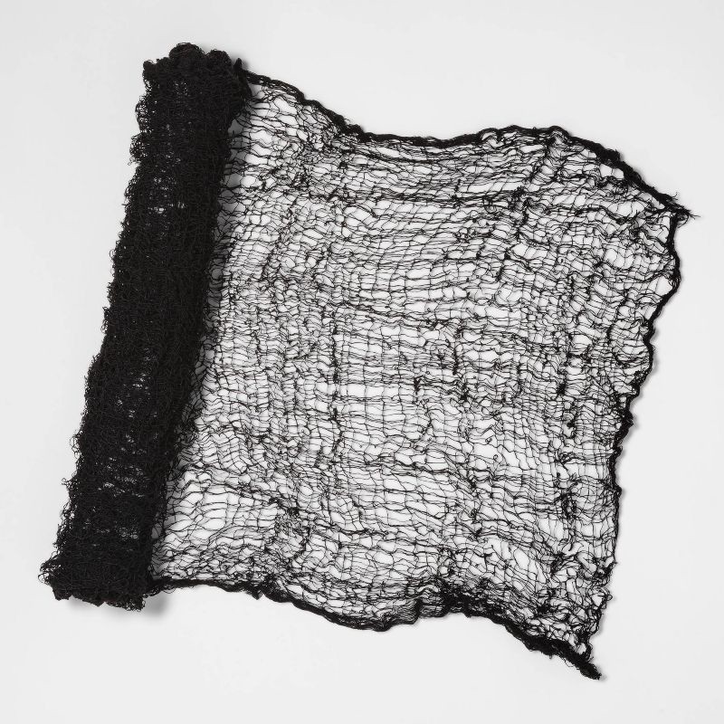 slide 1 of 3, 36' Jumbo Eerie Fabric Black Halloween Decorative Prop - Hyde and EEK! Boutique™, 1 ct