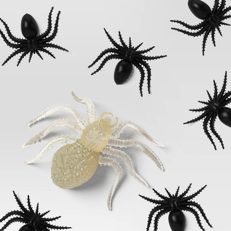 slide 3 of 3, 150ct Spiders Halloween Decorative Prop - Hyde and EEK! Boutique™: Plastic, 150 ct