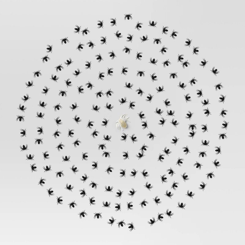 slide 1 of 3, 150ct Spiders Halloween Decorative Prop - Hyde and EEK! Boutique™: Plastic, 150 ct