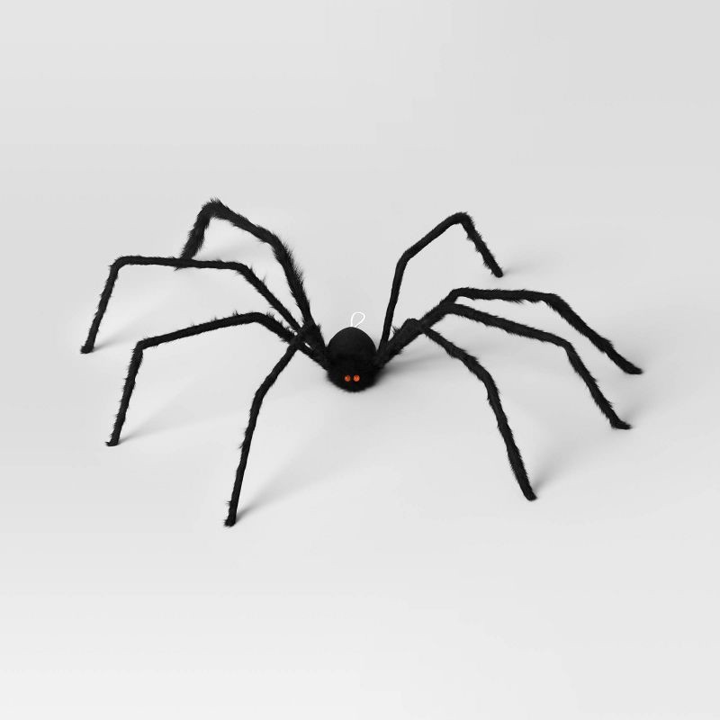 slide 1 of 2, 80" Plush Spider Halloween Decorative Prop - Hyde and EEK! Boutique™, 1 ct