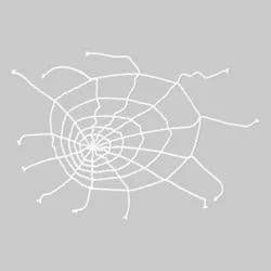 10' Giant Spiderweb Halloween Decorative Prop White Glows under Blacklight - Hyde and EEK! Boutique™: Indoor/Outdoor Use