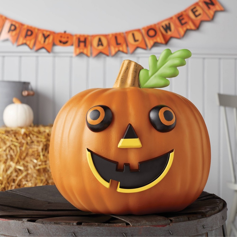 slide 3 of 3, Jack-O'-Lantern Pumpkin Push-In Halloween Decorating Kit - Hyde & EEK! Boutique, 1 ct