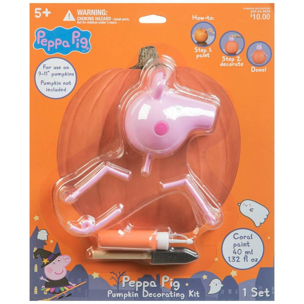 slide 3 of 4, Peppa Pig Halloween Pumpkin Push-In Kit, 1 ct