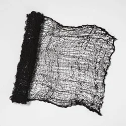 9' Eerie Fabric Black Halloween Decorative Prop - Hyde and EEK! Boutique™: Indoor/Outdoor Spider Web Scene