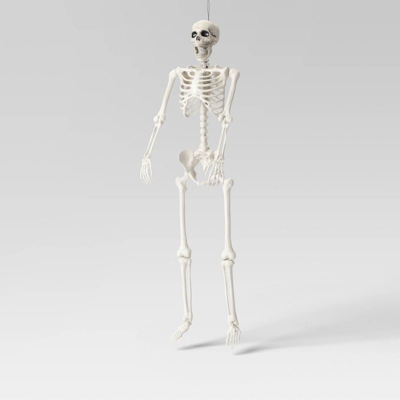 slide 1 of 3, 60" Posable Skeleton Halloween Decorative Mannequin: Hyde & EEK! Boutique™, 5ft Indoor/Outdoor Display, 5 ft