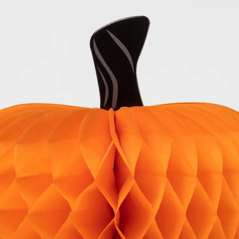slide 3 of 3, Honeycomb Tabletop Pumpkin Halloween Party Decoration - Hyde & EEK! Boutique, 1 ct