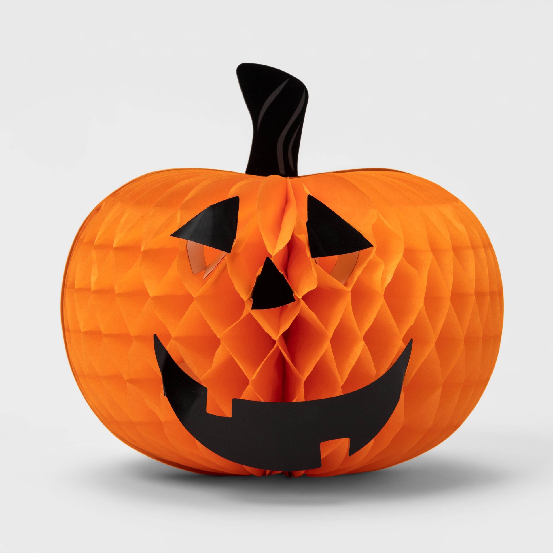 slide 1 of 3, Honeycomb Tabletop Pumpkin Halloween Party Decoration - Hyde & EEK! Boutique, 1 ct