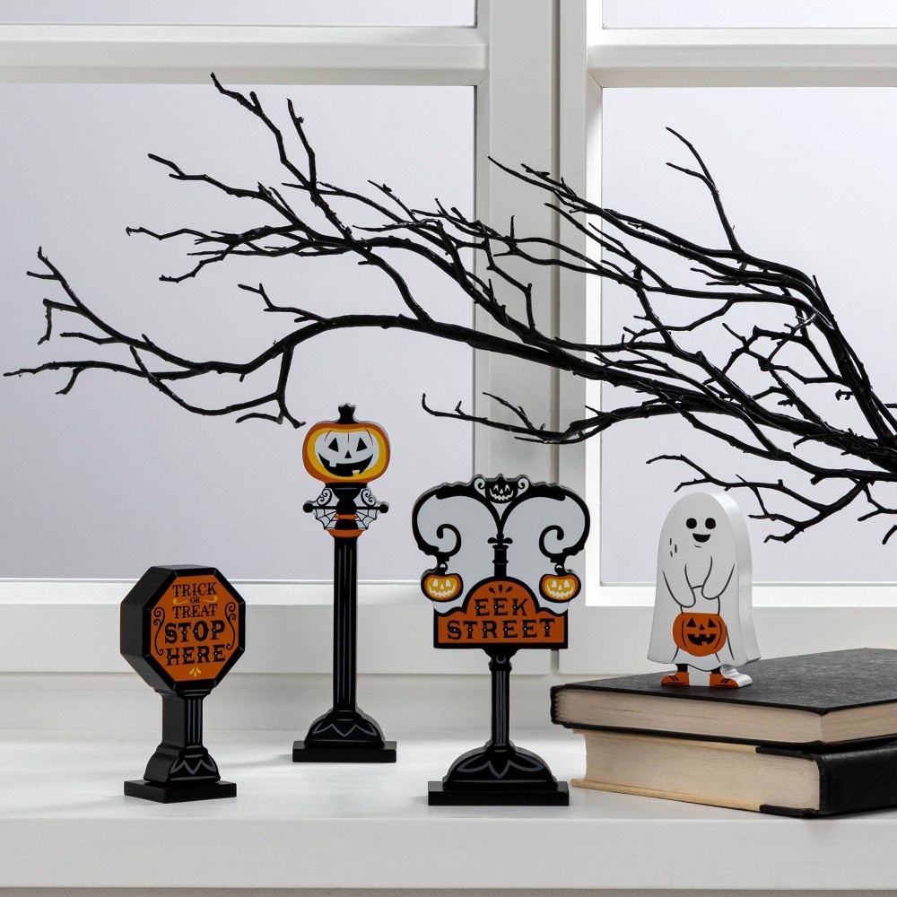 slide 2 of 3, Mini Mantel Wood Accessories Halloween Decorative Set - Hyde & EEK! Boutique, 1 ct