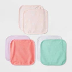 Baby Girls' 6pk Basic Washcloth Set - Cloud Island Pink