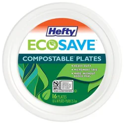 Hefty EcoSave Molded Fiber Paper 10 1/8" Plates - 16ct