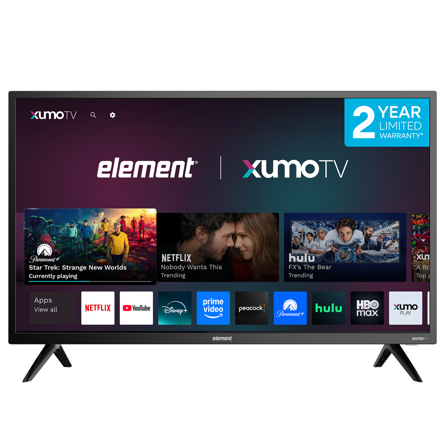 slide 1 of 8, Element 32" 720p HD Xumo Smart TV, 32 in