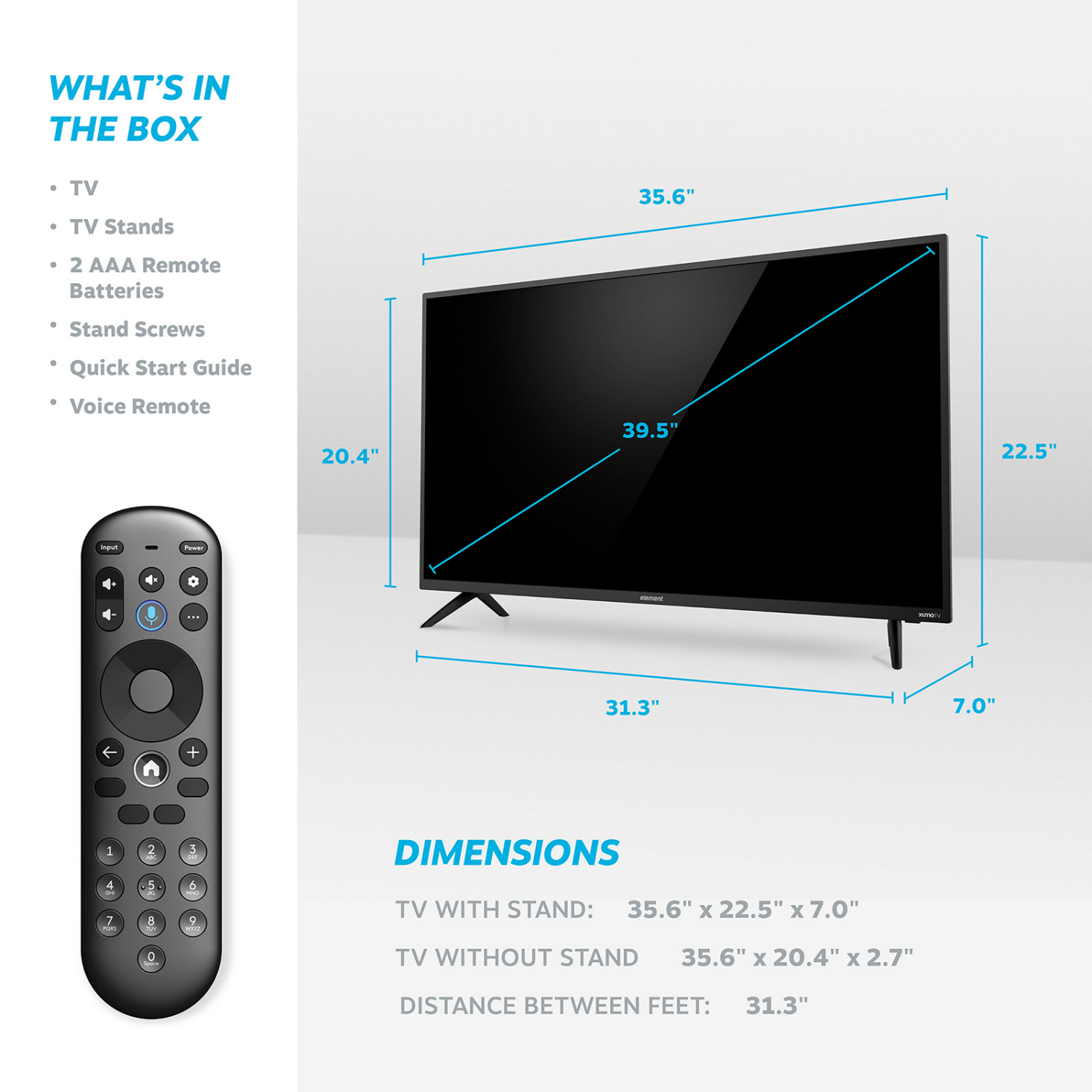 slide 3 of 6, Element 40" Fhd Smart Xumo Tv, 40 in