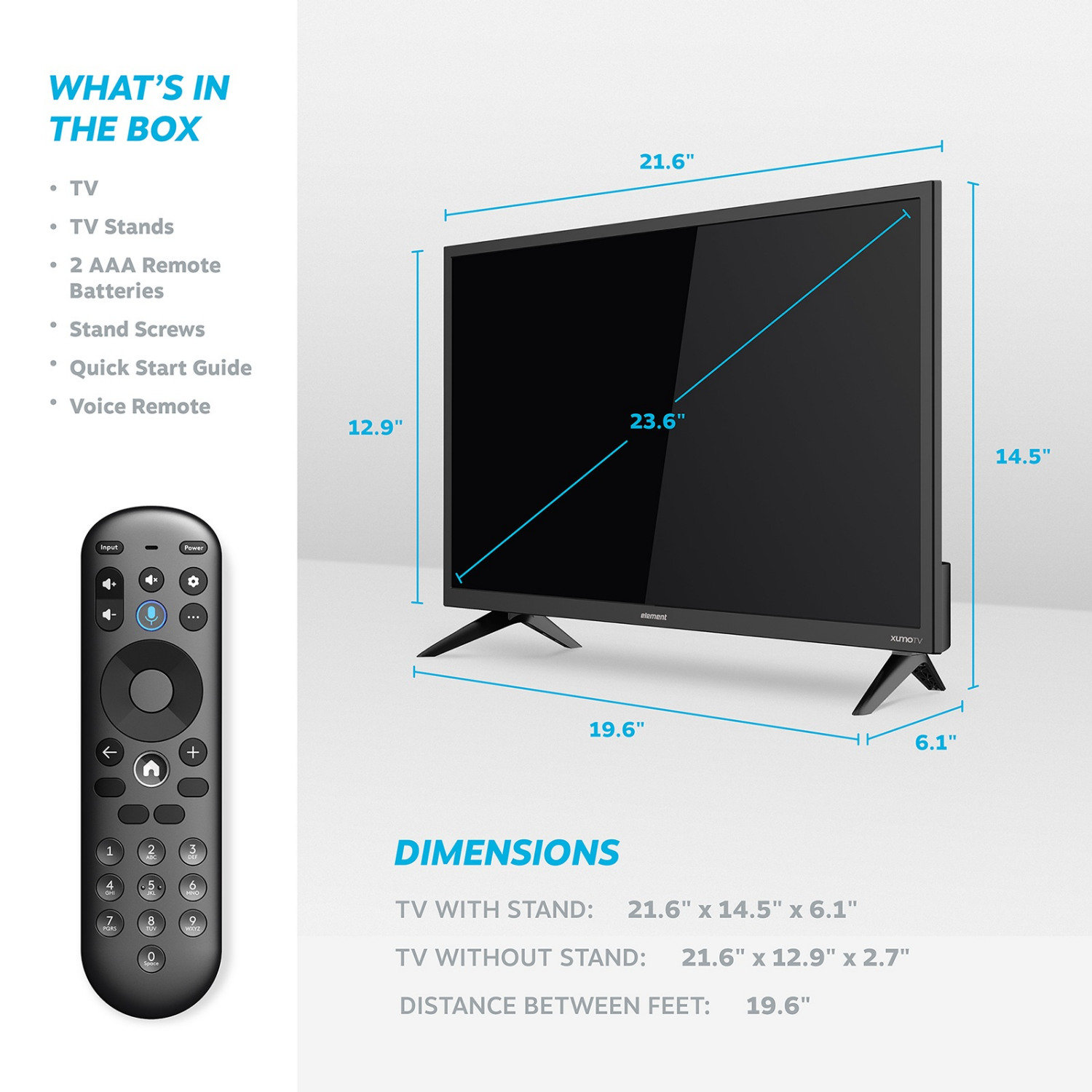 slide 3 of 8, Element 24" 720p HD Xumo Smart TV, 24 in