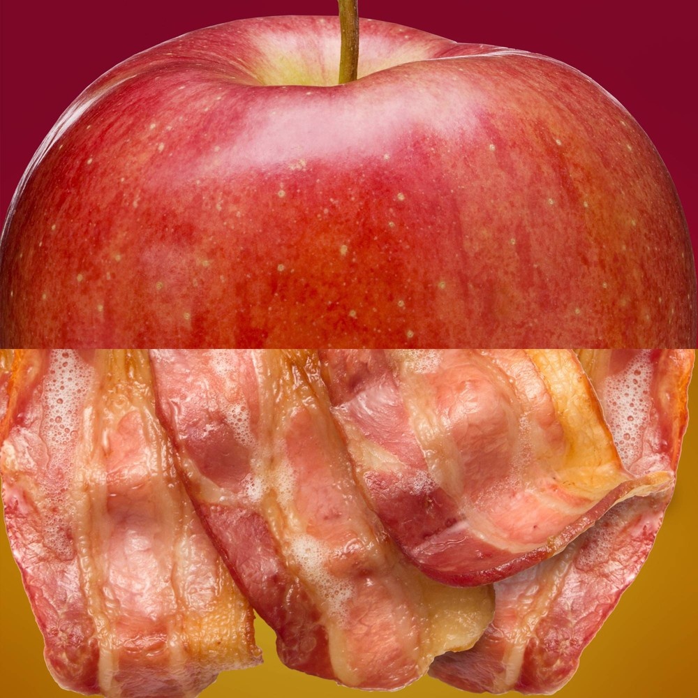 slide 4 of 6, Fruitables Biggies Crispy Bacon & Apple Crunchy Dog Treats, 16 oz