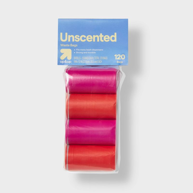 slide 1 of 3, Dog Waste Bag Refills - Unscented - 120ct - up&up™, 120 ct