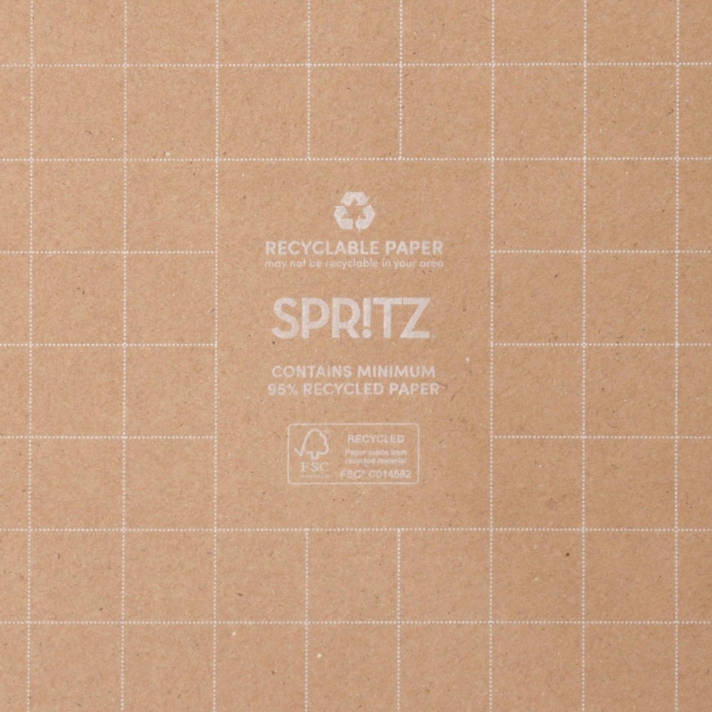 slide 3 of 3, Recycled Paper Star Kraft Wrapping Paper - Spritz, 1 ct