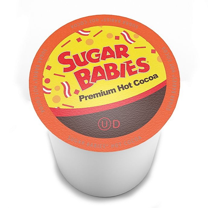 slide 2 of 3, Sugar Babies Caramel Hot Cocoa Pods for Single Serve Coffee Makers, 18 ct