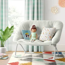 Folding Dish Kids' Loveseat Cream - Pillowfort™