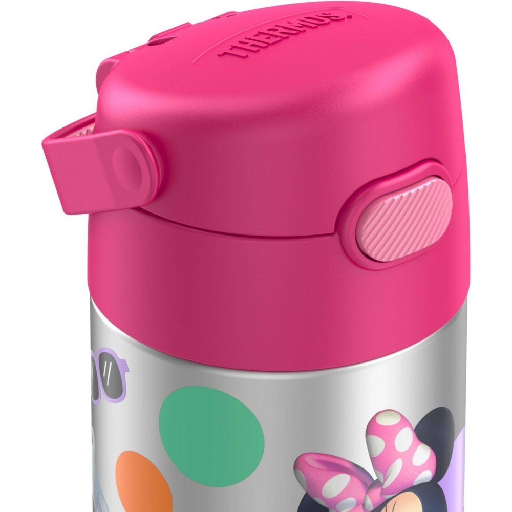 slide 3 of 6, Thermos 12oz FUNtainer Water Bottle with Bail Handle - Pink Minnie Mouse, 12 oz