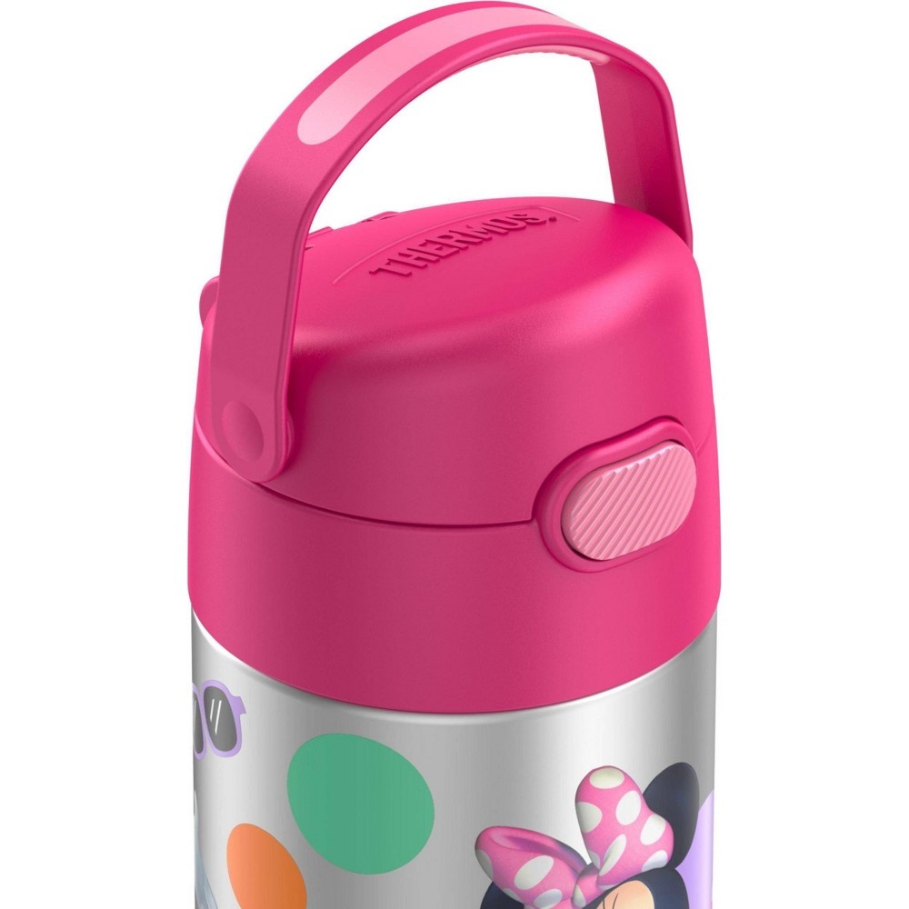 slide 4 of 6, Thermos 12oz FUNtainer Water Bottle with Bail Handle - Pink Minnie Mouse, 12 oz