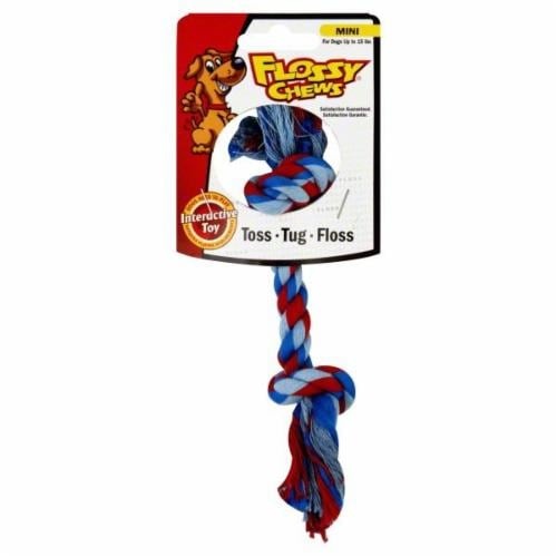 slide 1 of 1, Mammoth Flossy Chews Cotton Blend Toy, 6 in