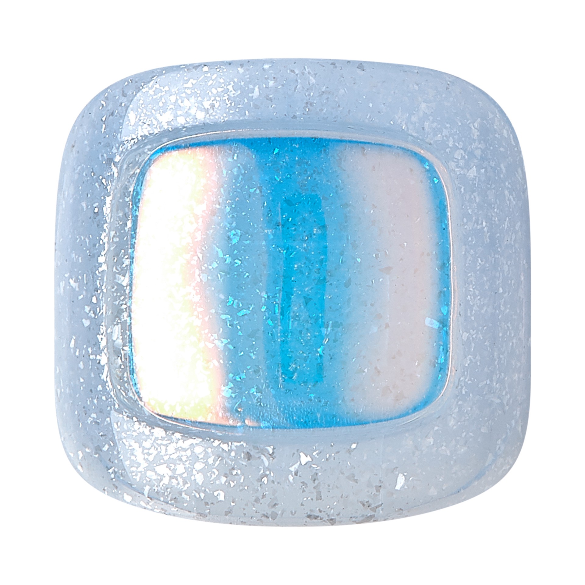 slide 4 of 5, imPRESS Premium Press-On Toenails, No Glue Needed, Aurora Ice, Blue Square, 27 Ct., 28 pc