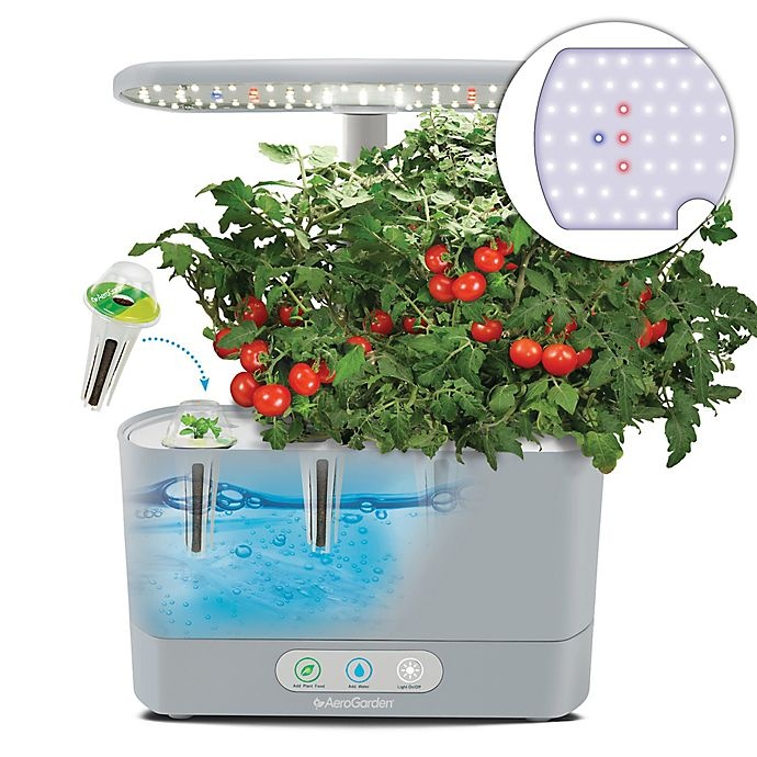 slide 3 of 6, AeroGarden Harvest with Gourmet Herb Seed Pod Kit - Cool Grey, 1 ct