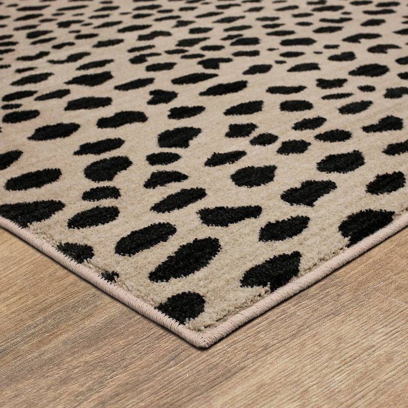 slide 2 of 10, 2'4"x7' Daffodil Leopard Print Woven Rug Black/White - Threshold™: Bohemian Runner, Indoor, Low Pile, Polyester, 1 ct