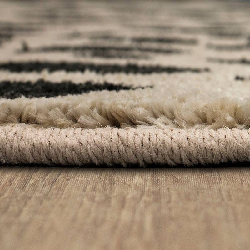 slide 3 of 10, 2'4"x7' Daffodil Leopard Print Woven Rug Black/White - Threshold™: Bohemian Runner, Indoor, Low Pile, Polyester, 1 ct