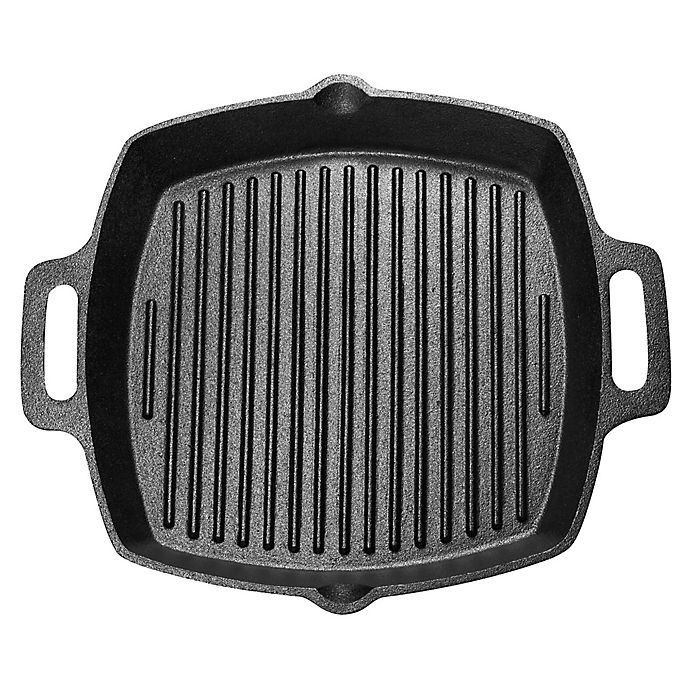 slide 4 of 5, Bruntmor Nonstick Cast Iron Square Griddle - Black, 13 in