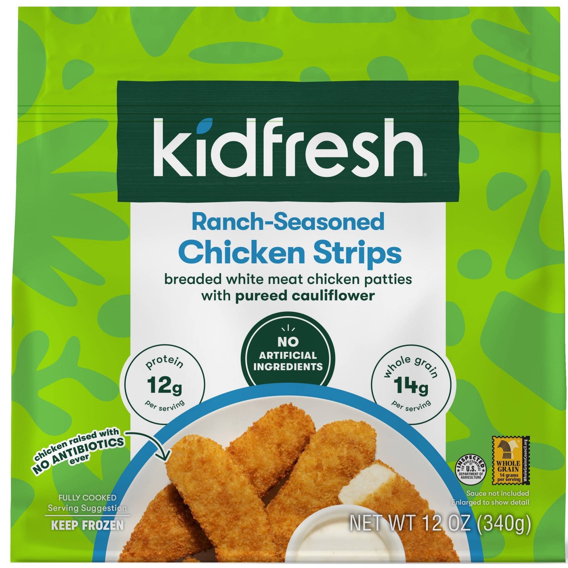 slide 1 of 3, Kidfresh Ranch Chicken Strips - Frozen, 12 oz