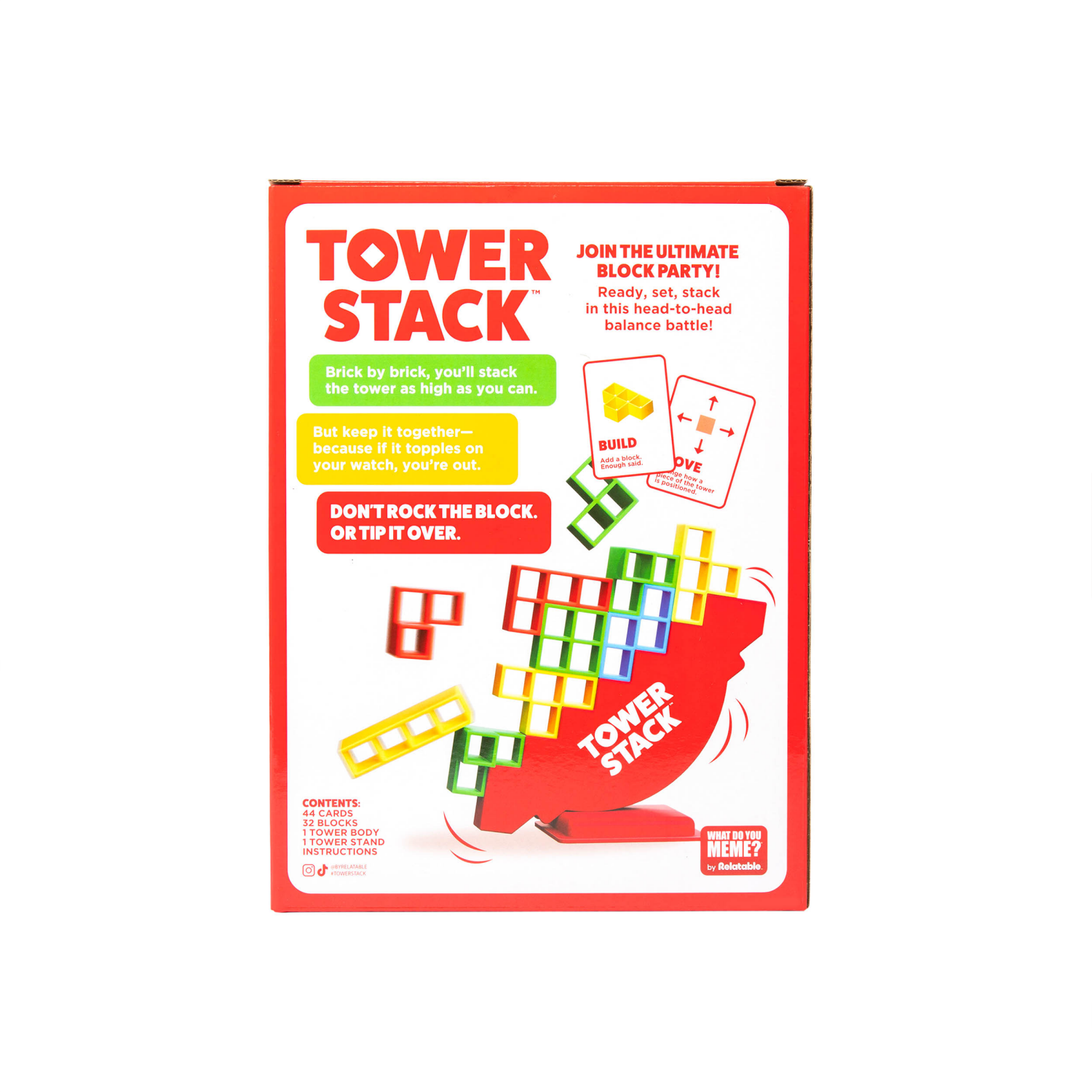 slide 2 of 4, Tower Stack - Head to Head Stacking Challenge Game by Relatable, 1 ct