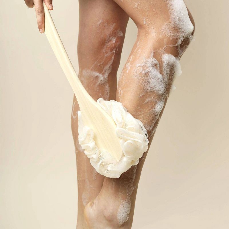 slide 3 of 7, EcoTools EcoPouf Bath Brush, 1 ct