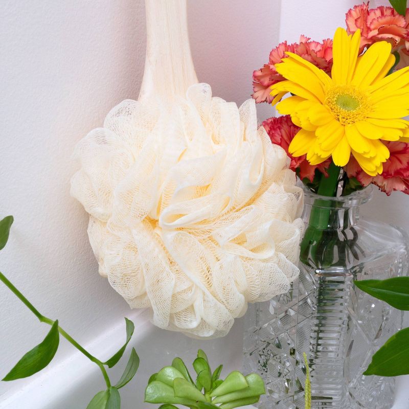 slide 4 of 7, EcoTools EcoPouf Bath Brush, 1 ct